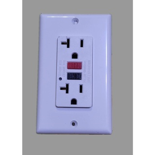 接地故障斷電保護LED插座帶面板美標 ETL認證20A 250V GFCI漏電保護牆壁插座