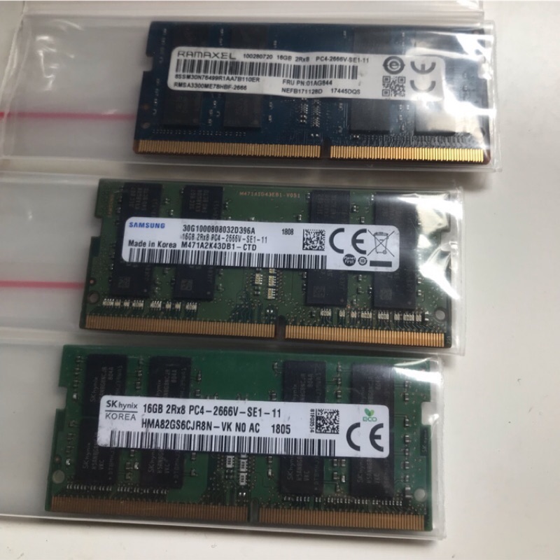 全新⭐️DDR4 2666 SODIMM RAM 16G筆電用記憶體SKHynix Samsung Ramaxel