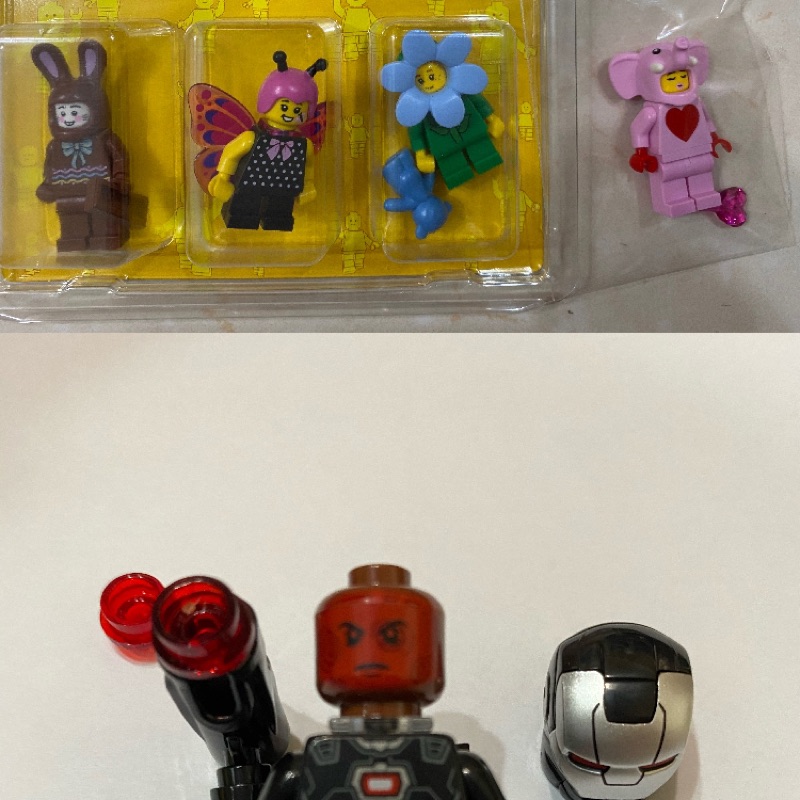 LEGO 自組人偶4隻 + 戰爭機器x2