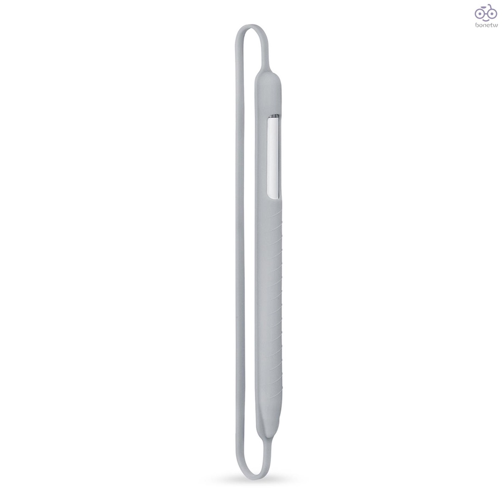 觸屏筆矽膠筆套適用於Apple Pencil一代二代可掛於iPad保護套灰色