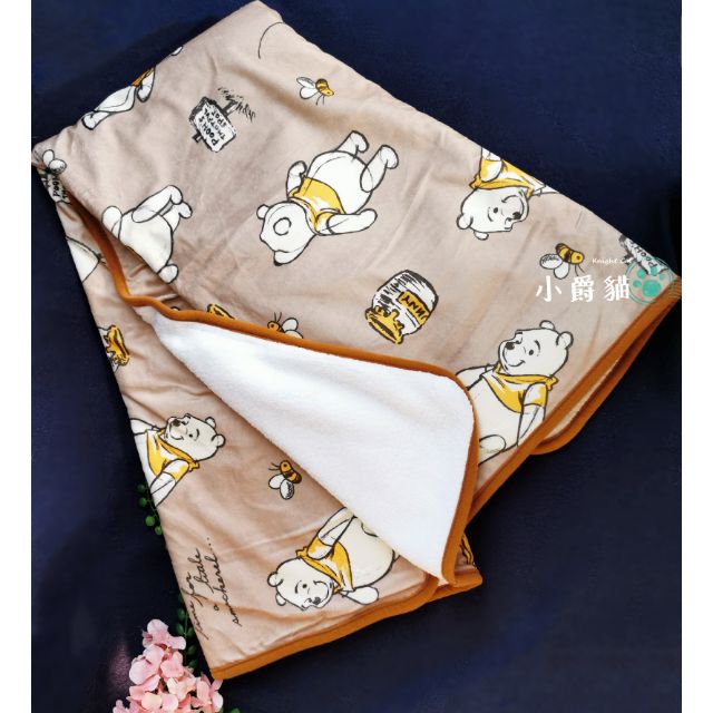日本帶回 東京 迪士尼 小熊維尼 維尼熊 pooh 刷毛 毛毯 小被子 汽車毯 寵物毯 冷氣毯 膝上毯 午睡毯 披肩