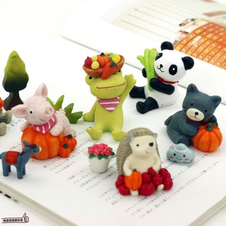 📣[開立發票臺灣賣家] 創意zakka工藝品 豐收 仰望微景觀小動物 微景觀擺件 盆栽裝飾 多肉植物 迷你園藝 園藝植作