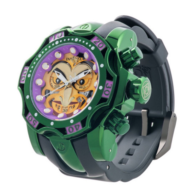 2023 新款 Invicta 男士手錶綠色小丑系列高級手錶超豪華工廠直銷 Invicto Reloj De Hombr