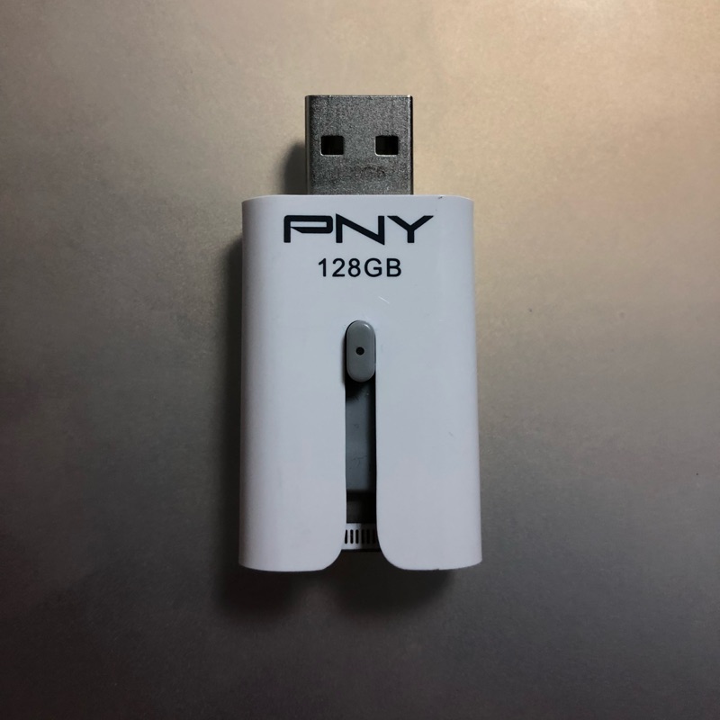 PNY 128GB AppleOTG iOS MFI 雙推介面蘋果專用行動隨身碟 白色