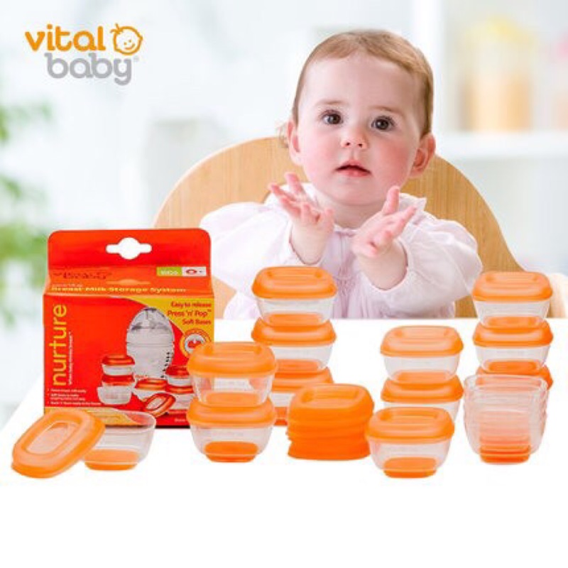 英國品牌 vital baby副食品冷凍儲存保鮮盒30ml*16個