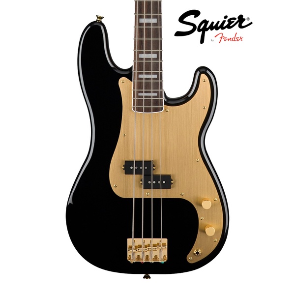 『限量預定』Squier 40TH Precision 電貝斯 P Bass 公司貨 Gold Fender Black