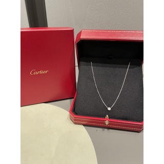 Cartier/卡地亞18k白金鑽石項鍊