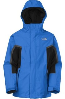 美國百分百【The North Face】 兩件式 連帽外套 保暖夾克 男 藍色 HyVent 防水 S號 C101
