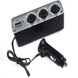 汽車點煙器一分三加USB
