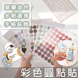 📣臺灣快速出貨📣莫蘭迪色系手帳圓形小貼紙 圓點封口貼 禮物貼 標籤貼 圓形貼紙 標籤貼紙 照片貼紙 小圓點貼紙手帳貼紙