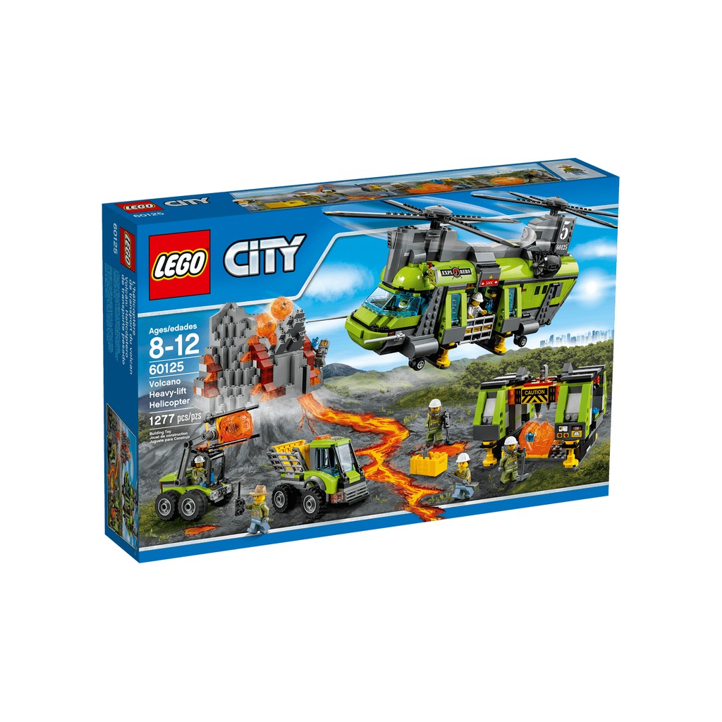 [LEGO PLAY] 全新未拆 樂高 60125 CITY 火山重型載運直升機