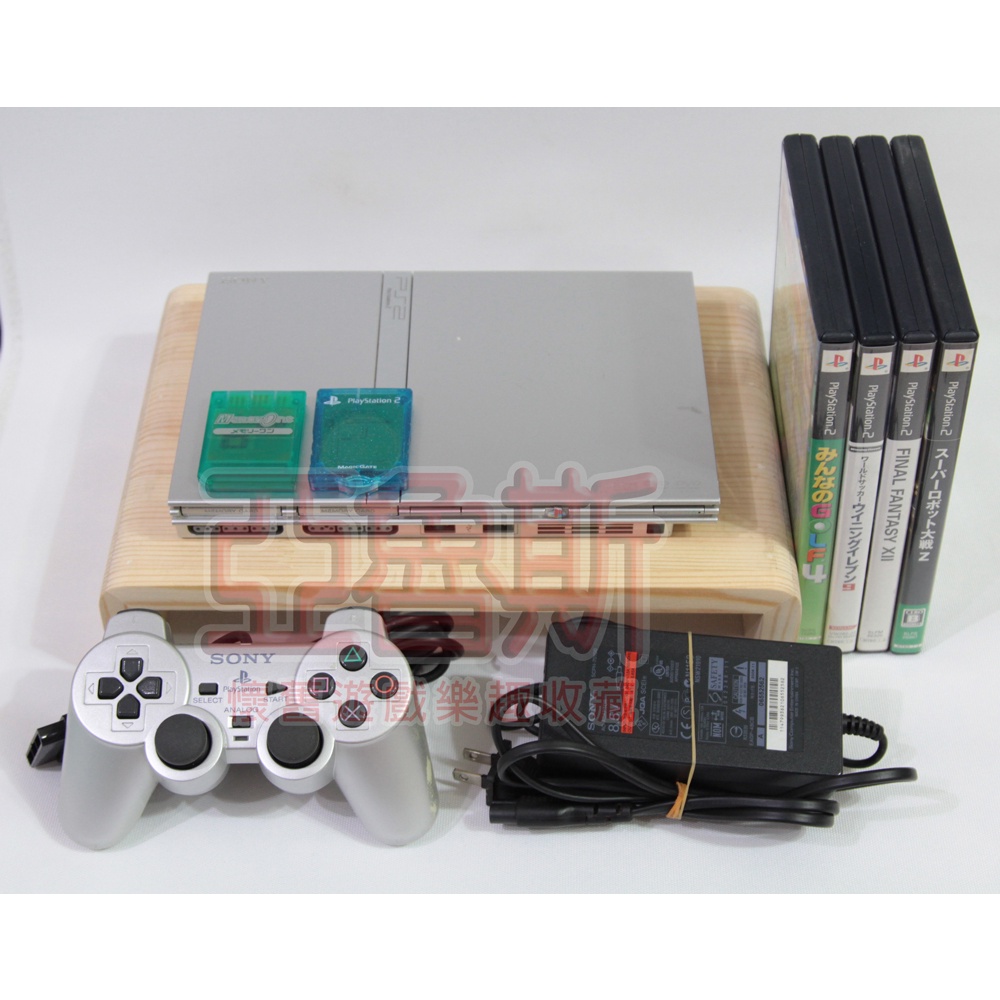 【亞魯斯】PS2遊戲主機(未改機) SCPH-77000 型 薄機 銀色款 / 中古商品(看圖看說明)