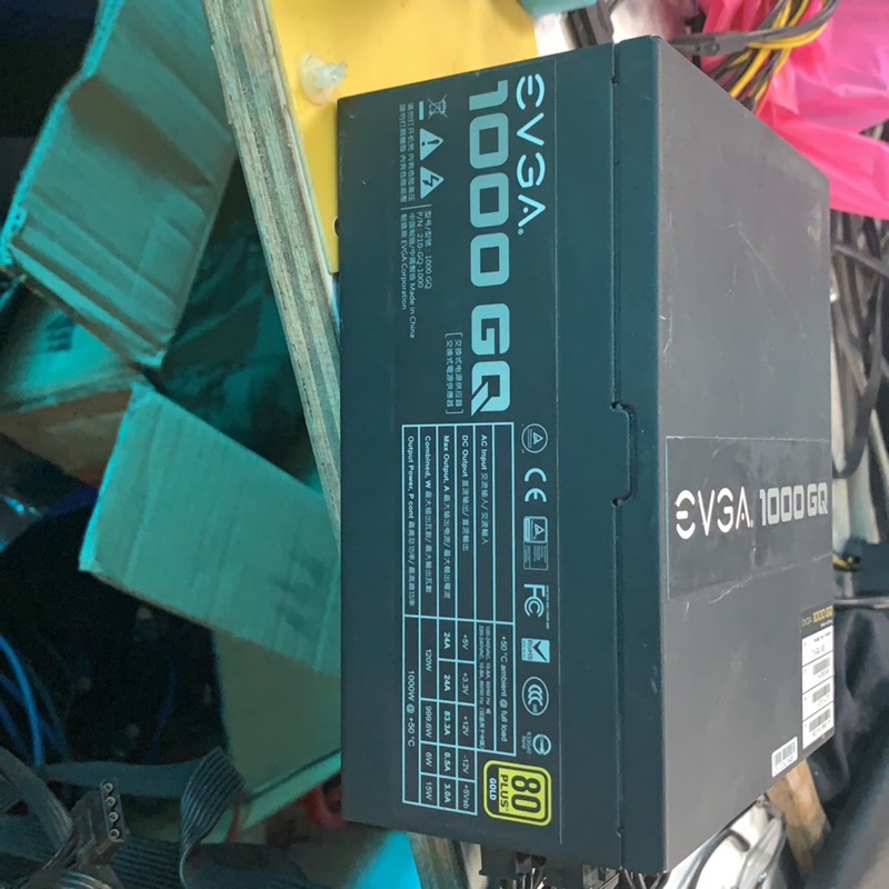 艾維克 EVGA 1000W GQ 80PLUS 金牌半模組 電源供應器