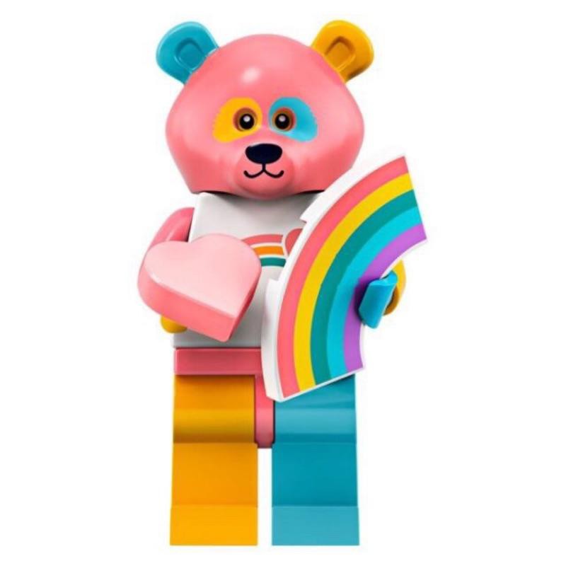 【積木樂園】樂高 LEGO 71025 Minifigures 19代 15 彩虹熊 愛心 Bear Costume