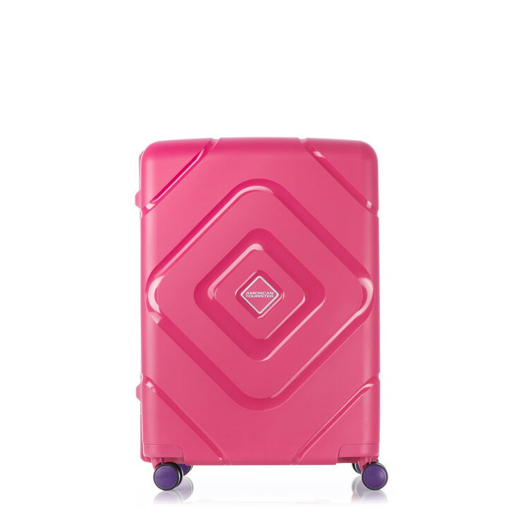 AMERICAN TOURISTER TRIGARD系列 24吋飛機輪行李箱 PP框箱(莓粉) 出清