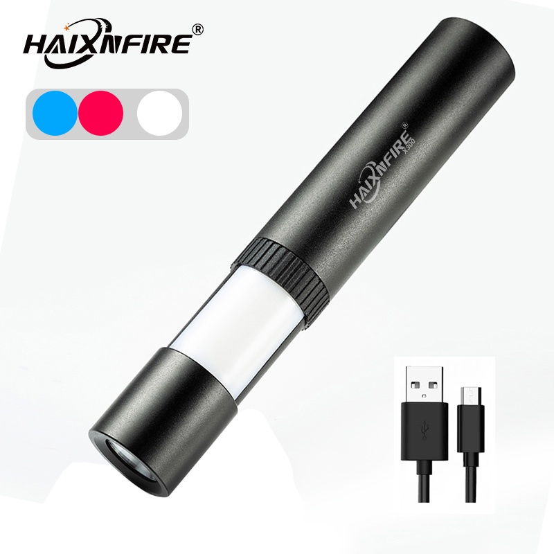 Haixnfire X300 護航手電筒野營燈 USB 充電手電筒維修燈
