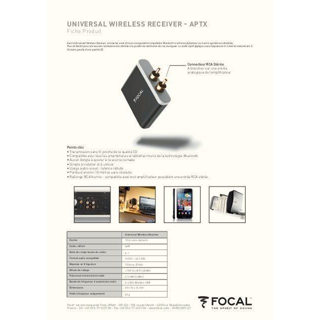 [ 沐耳 ] 法國 Focal 藍芽接收器 （已完售） Universal Wireless Receiver-APTX