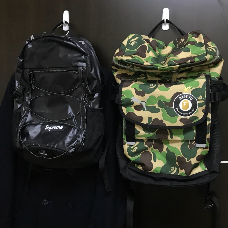 supreme 42th/43th 2018 2017 backpack 後揹包 後背包 黑 3m 反光拉鍊防水 防潑水