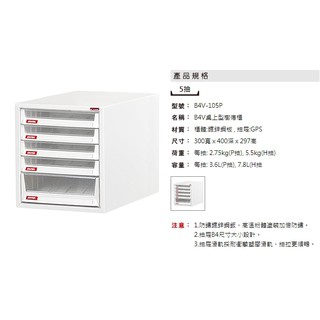 樹德 B4V-105P 桌上型文件櫃//堅固耐用/鐵/資料櫃
