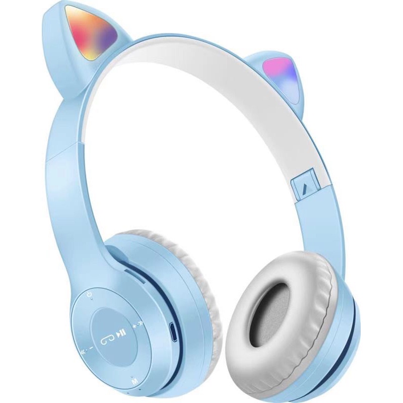 （台灣現貨）P47m貓耳朵頭戴式藍牙耳機游戲運動無線藍牙耳機
