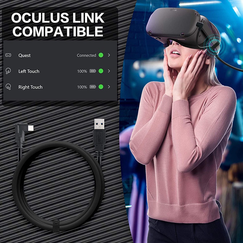 Oculus link數據線quest2串流線3米/5米USB3.2type-c Steam連接線