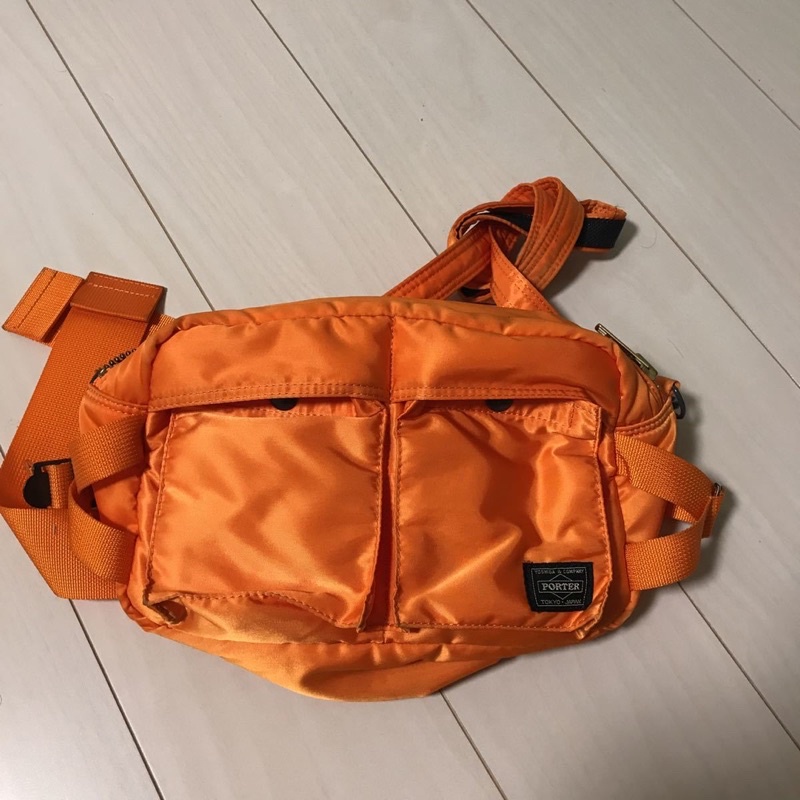 吉田包日本80週年porter 橘色胸背包/腰包