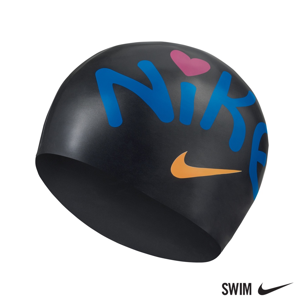 NIKE SWIM 男女 矽膠泳帽 運動 機能 黑 NESSC163-001