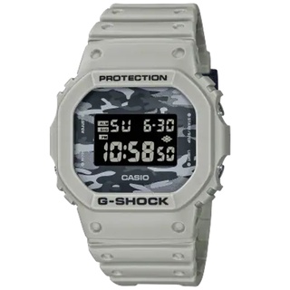 CASIO卡西歐 G-SHOCK DW-5600CA-8 經典城市迷彩電子腕錶 / 灰白 42.8mm