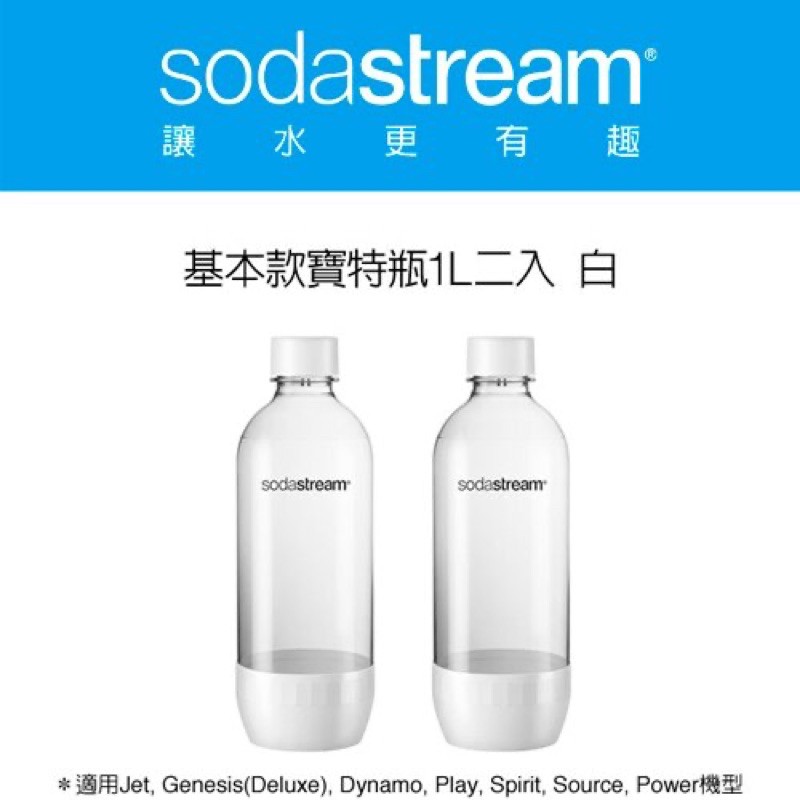 💓現貨免運💓Sodastream 專屬水瓶/寶特瓶1L (2入) 氣泡水機