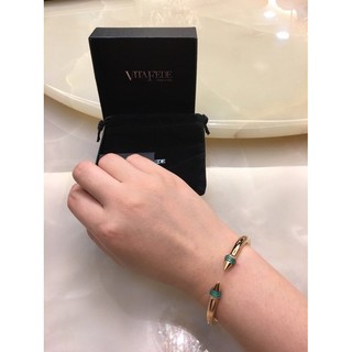Vita Fede Mini Titan 綠水晶 / 環狀亮鑽手環 玫瑰金 Ｍ 現貨