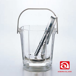 【日本ADERIA】八角型玻璃冰桶900ml (附不銹鋼夾) 野炊 露營 烤肉《屋外生活》