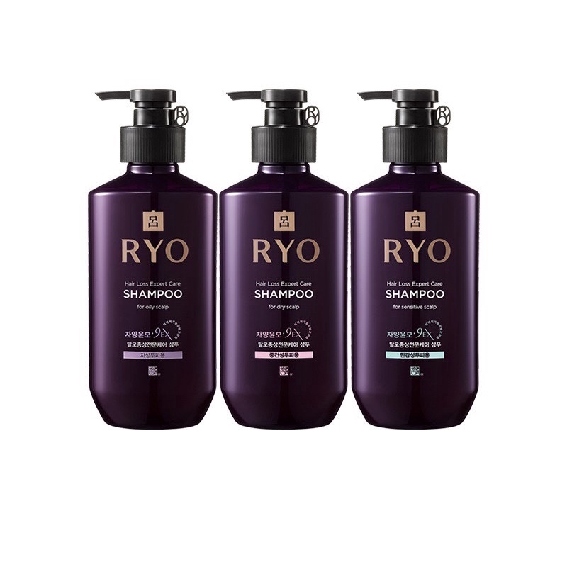 韓國 Ryo呂 滋養韌髮洗髮精 9EX 紫瓶洗髮精 紫標/紅標/綠標 400ml