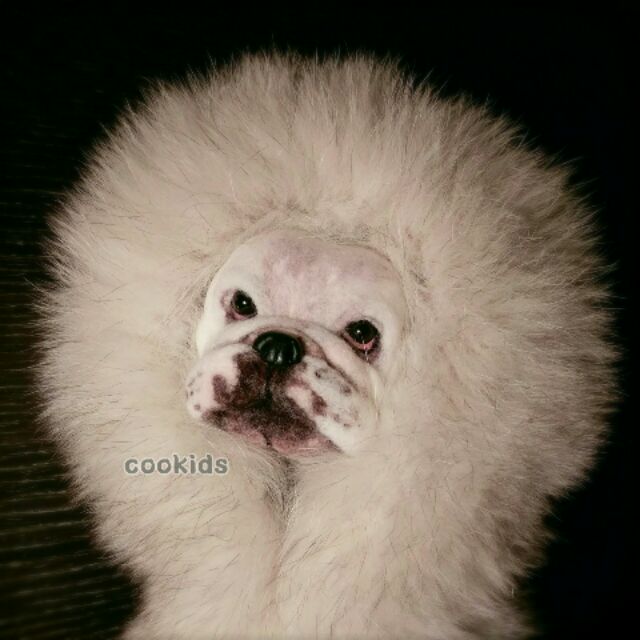 Cookids擬真寵物羊毛顫鬥牛犬系列寵物紀念 蝦皮購物