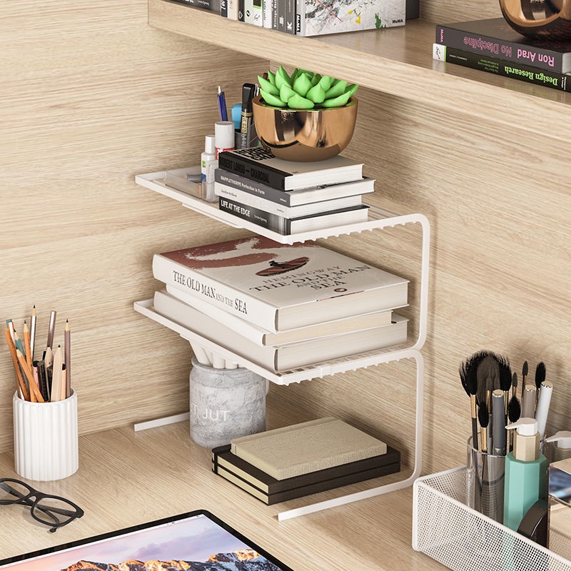 桌面置物架 桌上多層辦公桌辦公室宿舍收納架 書桌書架 隔板整理神器 放心下標