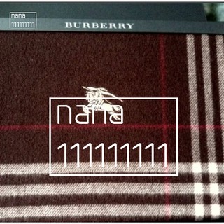 日本製BURBERRY咖啡色格紋羊毛披肩圍巾禮盒75*150cm