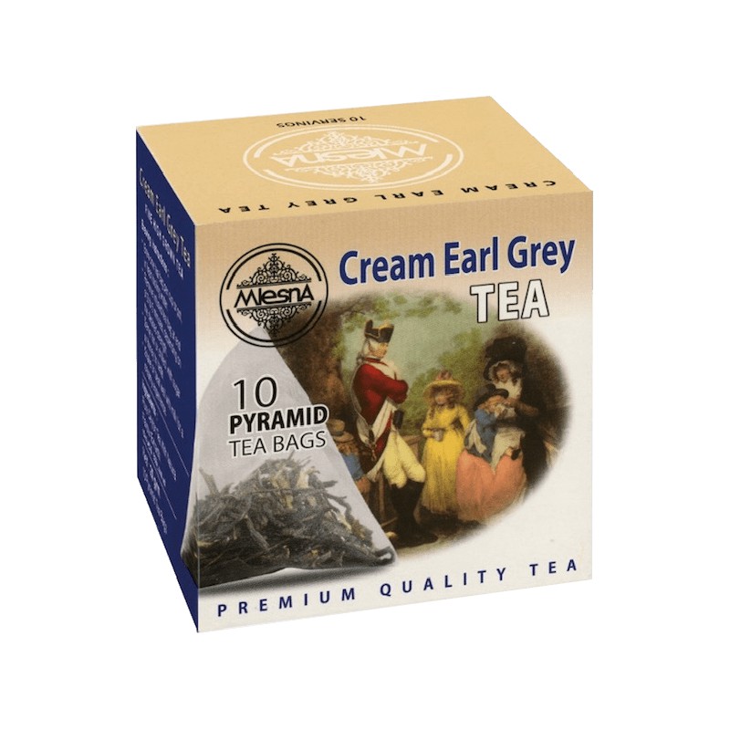 ※新貨到※【即享萌茶】MlesnA Cream Earl Grey 曼斯納焦糖伯爵紅茶10入三角立體茶包/盒促銷中
