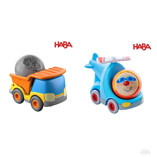 【德國HABA】酷樂比無動力車-重磅卡車/雨果直升機