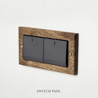 【SWITCH PAPA】黑胡桃木Glatima螢光2開