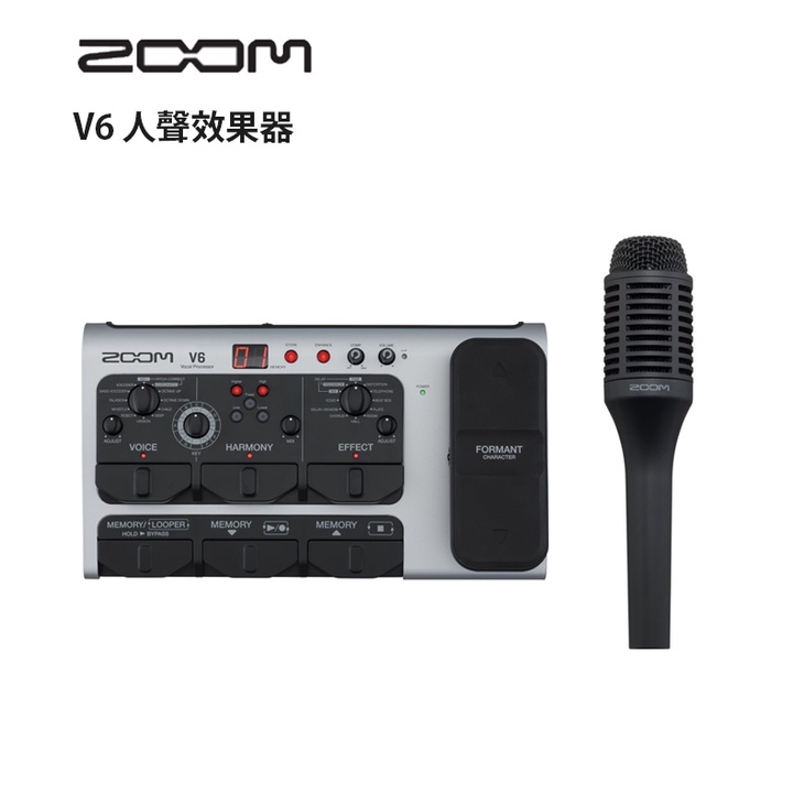 【EC數位】ZOOM V6 混音器 人聲效果器 伴奏直播調音 附麥克風 人聲處理器 錄音器 直播 導播 調音台 實況