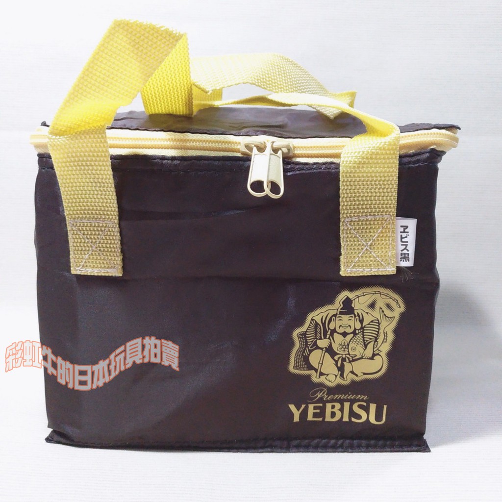 日本帶回 日貨 簡易 YEBISU 惠比壽啤酒圖案 6罐裝 鋁罐 保冷袋 飲料袋