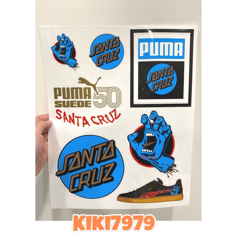 Puma suede 50周年 Santa Cruz suede 貼紙 上帝之手