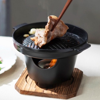 【嚴選商品 優先出貨】韓式一人食烤肉爐迷你燒烤槃無煙不粘鍋烤肉盤小火鍋