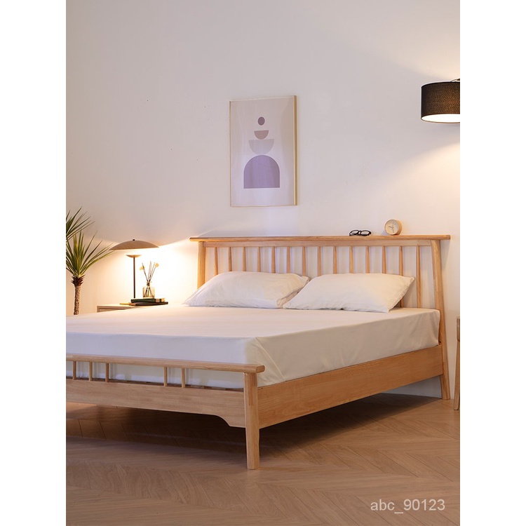 床架單人加大 北歐全實木床現代簡約主臥1.8米雙人床1.5單人床傢用日式民宿床架