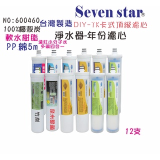 卡式快換軟水除垢一年份 濾心 飲水 貨號 600460 Seven star淨水網