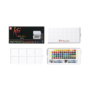 日本Sakura櫻花 Koi watercolor 塊狀水彩寫生組-60色