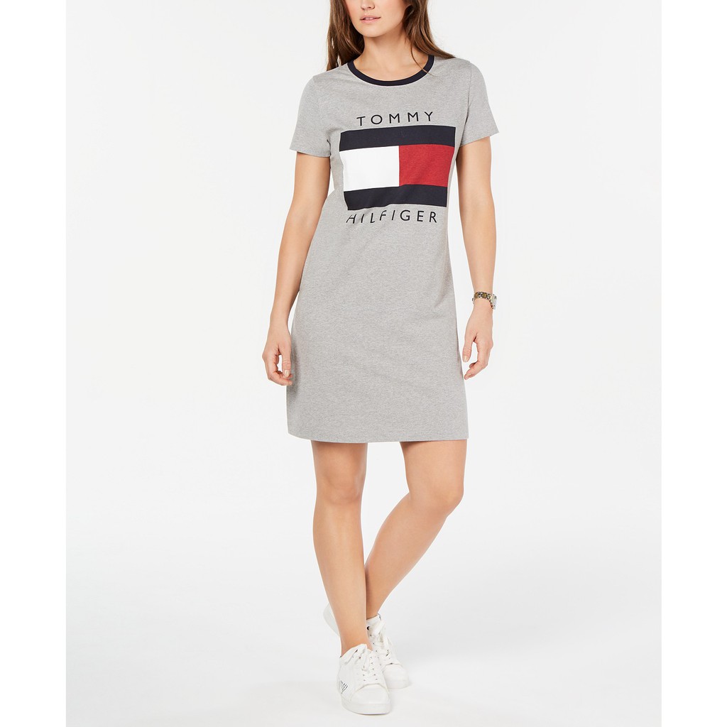 美國代購tommy Hilfiger 灰色連身長裙 L Xl 1357 蝦皮購物