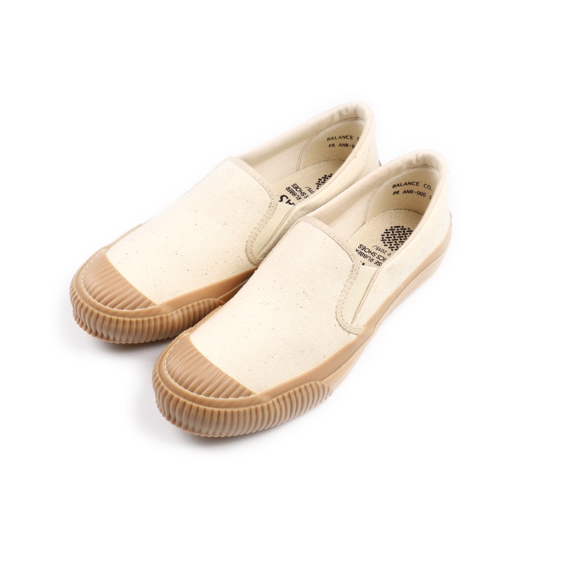 日本PRAS久留米硫化鞋底兒島帆布鞋低幫套式懶人鞋米色焦糖底手工製