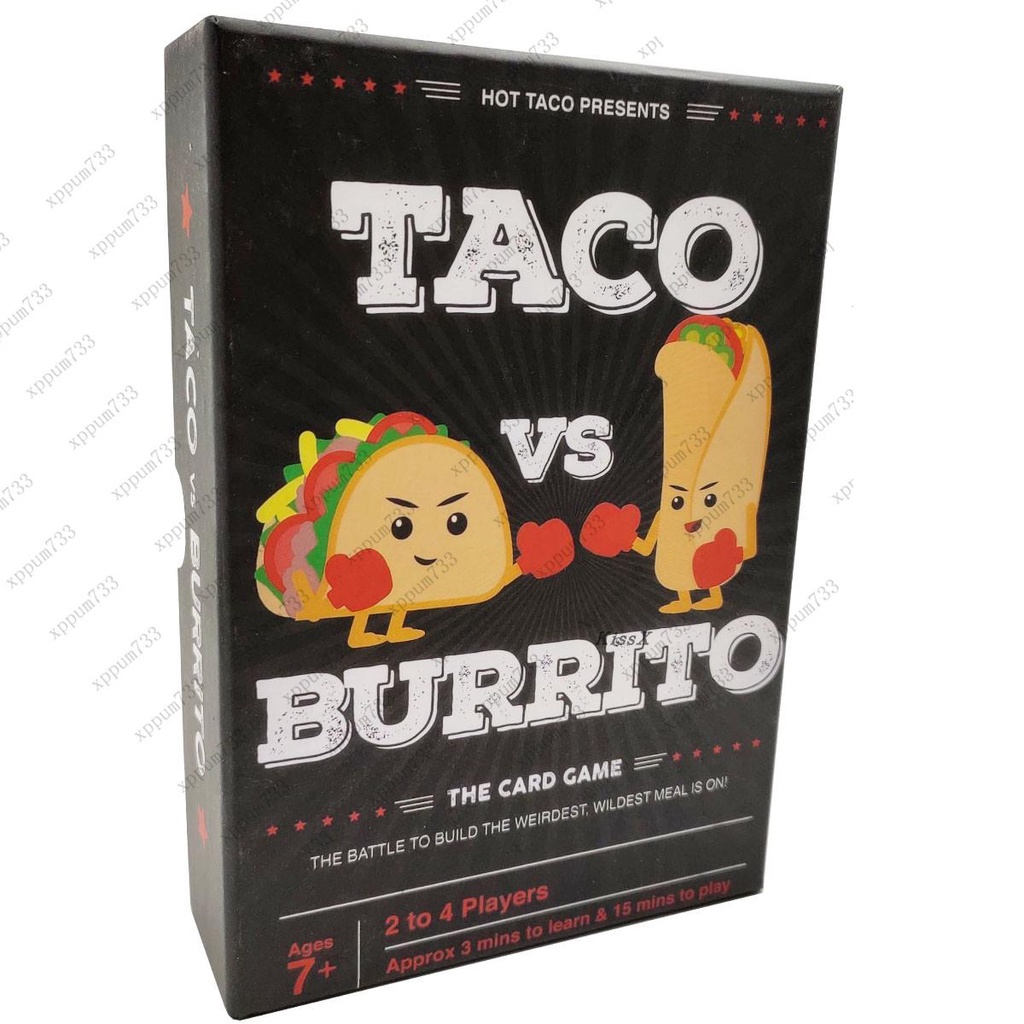 特惠☆Taco VS Burrito Card Game 墨西哥卷餅塔可對戰玉米粉圓餅卡牌游★xppum733