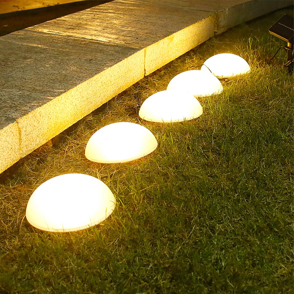 【藍天百貨】太陽能一對五半圓形草坪燈 地插燈  庭院裝飾燈 造景燈  LED造型燈