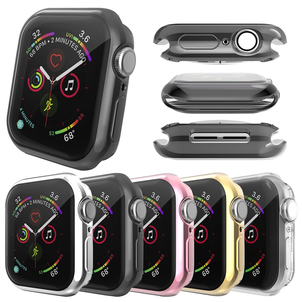 蘋果手表保護殼Apple Watch 6電鍍全包軟殼蘋果SE手錶保護殼 Iwatch 6/5/4保護套TPU邊框軟殼